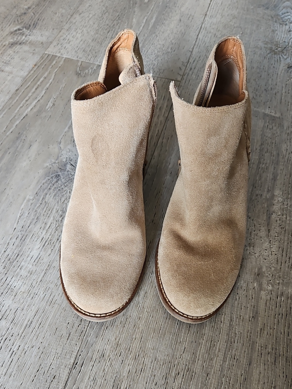 Leather Wedge Booties